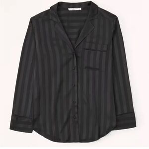 Abercrombie Satin Jacquard Sleep Button-Down